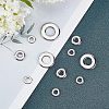 Unicraftale 24 Pcs 4 Styles 304 Stainless Steel Linking Rings STAS-UN0021-74P-3