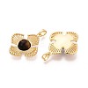 Natural Tiger Eye Pendants KK-N287-07G-03-2