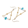 Iron with Glass Studs Dangle Earrings EJEW-JE05963-03-4