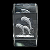 3D Laser Engraving Animal Glass Figurine DJEW-R013-01F-3