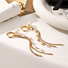 304 Stainless Steel Pave Clear Cubic Zirconia Hoop Earrings WG6C0B9-01-3