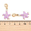 Alloy Enamel European Dangle Charms AL-CBAC2D3-01G-02-3
