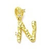 Rack Plating Brass Micro Pave Cubic Zirconia European Dangle Charms KK-L210-015G-N-1