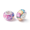 10Pcs 5 Colors Transparent Resin European Rondelle Beads RPDL-YW0001-07B-2
