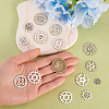 100Pcs 10 Styles Steampunk Theme Tibetan Style Alloy Gear Cog Pendants TIBEP-CJ0001-55-4