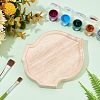 Special-shaped Rubber Wooden Base Display WOOD-WH0023-36-5