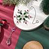 Christmas Glass Snowflake Pendant Decoration HJEW-TA00230-2