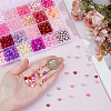 DIY 1200Pcs Crackle Glass & Acrylic Round Beads Findings Kits DIY-PA0001-34B-3
