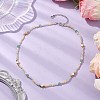 Clover Ceylon Glass Seed Beads Beaded Necklaces NJEW-JN04941-2