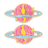 Space Planet Alloy Enamel Cabochons AL-CBA1A6F-07KCG-C-1