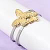 Two-Tone 304 Stainless Steel Cuff Bangles for Women BJEW-Z170-01GP-01-3