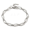 Non-Tarnish 304 Stainless Steel Faceted Oval Link Chain Bracelet BJEW-K226-13P-1