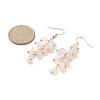 Natural Rose Quartz Chips Dangle Earrings EJEW-JE05266-03-2