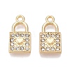 Rack Plating Alloy Rhinestone Pendants FIND-N005-29G-A-1