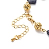 Star Synthetic Blue Goldstone Link Bracelets BJEW-JB08751-3