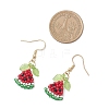 304 Stainless Steel Glass Dangle Earrings EJEW-MZ00601-4