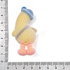 Animal Theme Flocking Silicone Pendants SIL-C012-03E-3