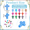 300Pcs 15 Colors Opaque Acrylic Beads SACR-UN0001-04-3