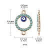Alloy Enamel Connector Charms with Synthetic Turquoise FIND-YW0003-49-3
