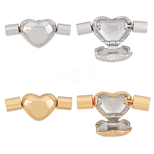 Unicraftale 4sets 2 Styles 304 Stainless Steel European Clasps STAS-UN0020-75