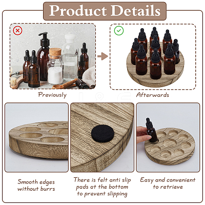 Wood Essential Oil Bottle Holder WOOD-WH0064-02-1
