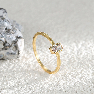 Simple Style Brass Cubic Zirconia Finger Rings for Women FS-WGDD3D9-01-1