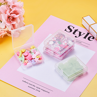 Transparent Plastic Bead Containers CON-BC0004-61-1