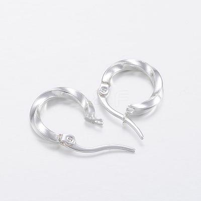 304 Stainless Steel Hoop Earrings EJEW-H327-03A-1