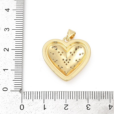 Brass Micro Pave Cubic Zirconia Pendants KK-D317-091G-1