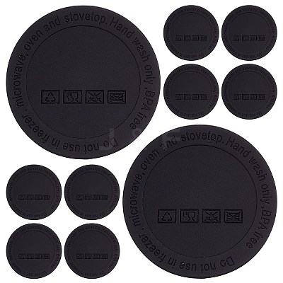 12Pcs Silicone Drink Coasters AJEW-GF0004-48D-1