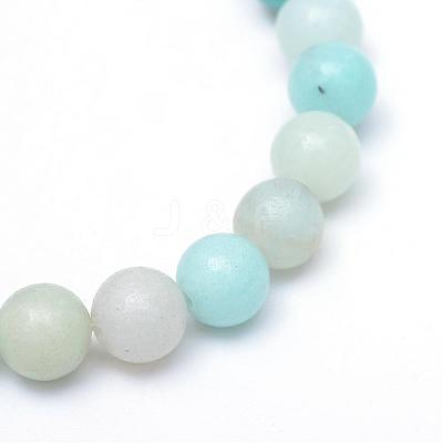 Round Natural Grade A Amazonite Bead Strands G-R345-4mm-16-1