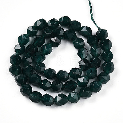 Dyed Natural White Jade Beads Strands G-T139-8mm-46E-1
