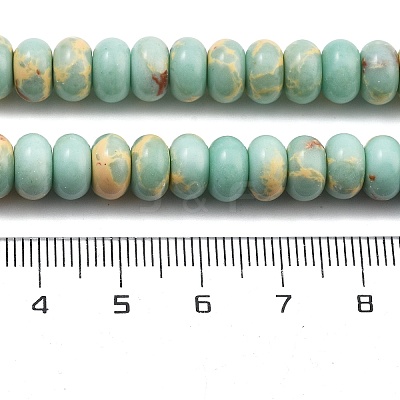 Synthetic Aqua Terra Jasper Beads Strands G-F224-02-8x5mm-01-1