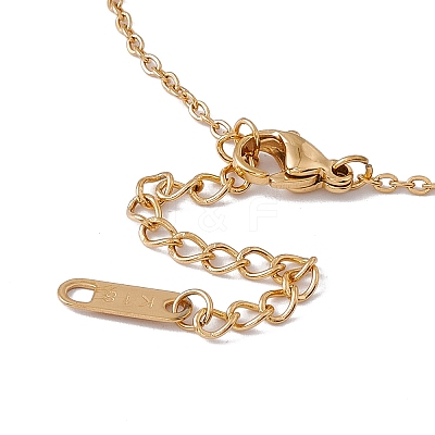 316 Stainless Steel Flowers Link Bracelet with Cable Chains for Women BJEW-G655-06G-1