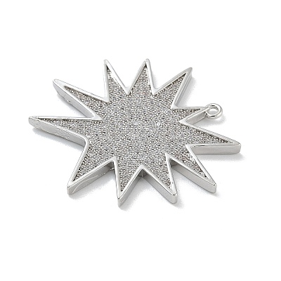 Rack Plating Brass Micro Pave Clear Cubic Zirconia Pendants KK-G515-32P-1