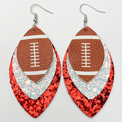 Synthetic Leather Dangle Earrings FS-WG9193E-10-1