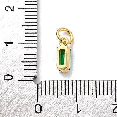 Brass Pave Cubic Zirconia Charms KK-F894-13G-03-1