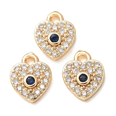 Brass Micro Pave Cubic Zirconia Charms CU-K002-01D-02-1