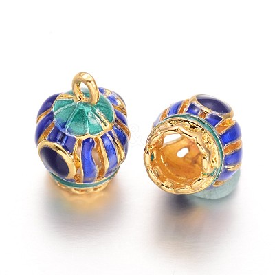 Brass Enamel Charms PALLOY-L134-26G-1
