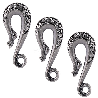 3Pcs Alloy S-Hook Clasps FIND-CP0003-47AS-1