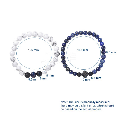 Stretch Bracelet Sets BJEW-JB05027-02-1