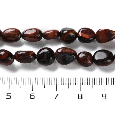 Dyed Natural Red Tiger Eye Beads Strands G-P497-01C-46-1