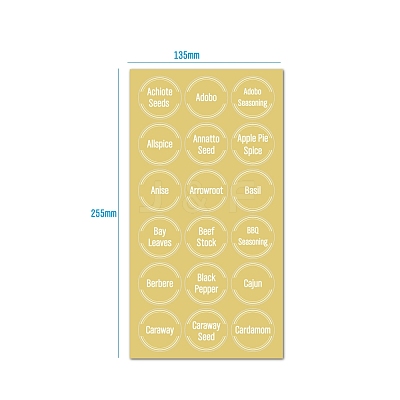 PVC Transparent Russian Spice Adhesive Stickers Set DIY-G036-02-1