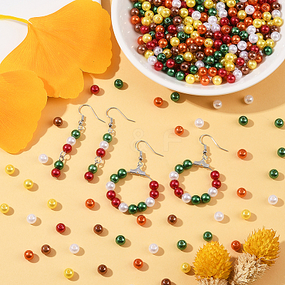 6 Colors Imitation Pearl Acrylic Beads OACR-SP0001-76A-1