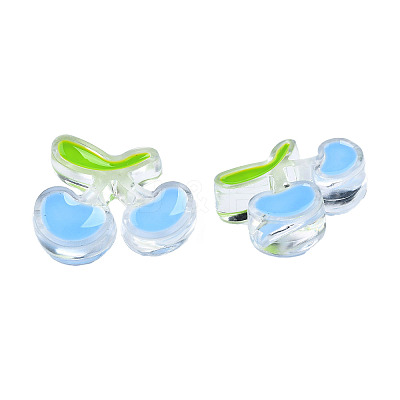 Transparent Acrylic Enamel Beads LS-TACR-N012-006A-1