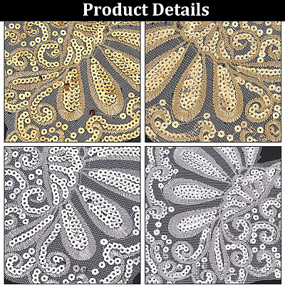 2 Sets 2 Colors Lace Embroidery Costume Accessories DIY-BC0009-38-1