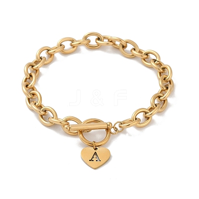 Golden 304 Stainless Steel Charm Bracelets NJEW-K284-01G-A-1
