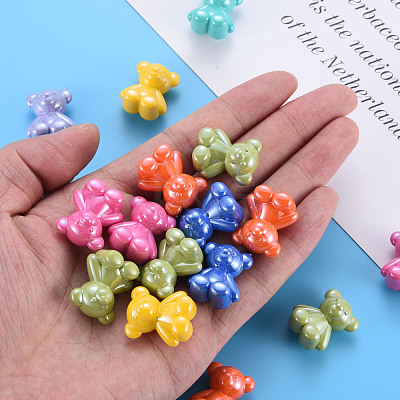 Pearlized Opaque Acrylic Beads X-MACR-S373-39I-1