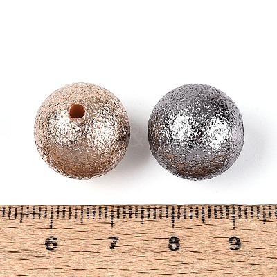 Textured Plating Opaque Acrylic Beads X-PACR-T019-02M-1