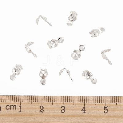 150pcs Silver Color Plated Iron Bead Tips X-E037Y-S-1